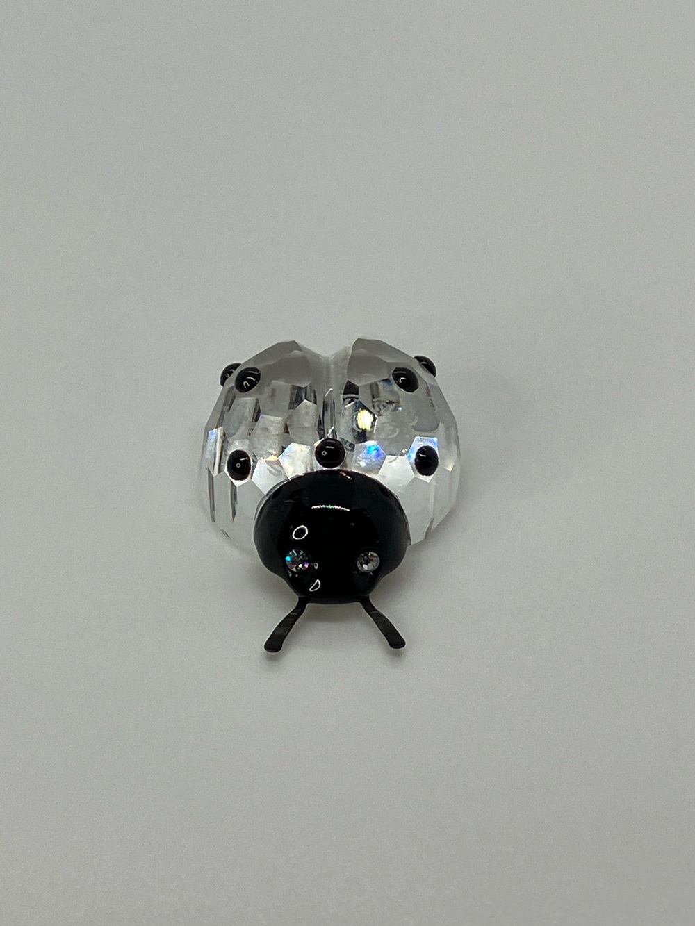 Swarovski Crystal LadyBug Lady Bug Mini 190858 Clear Crystal Black Head & Spots